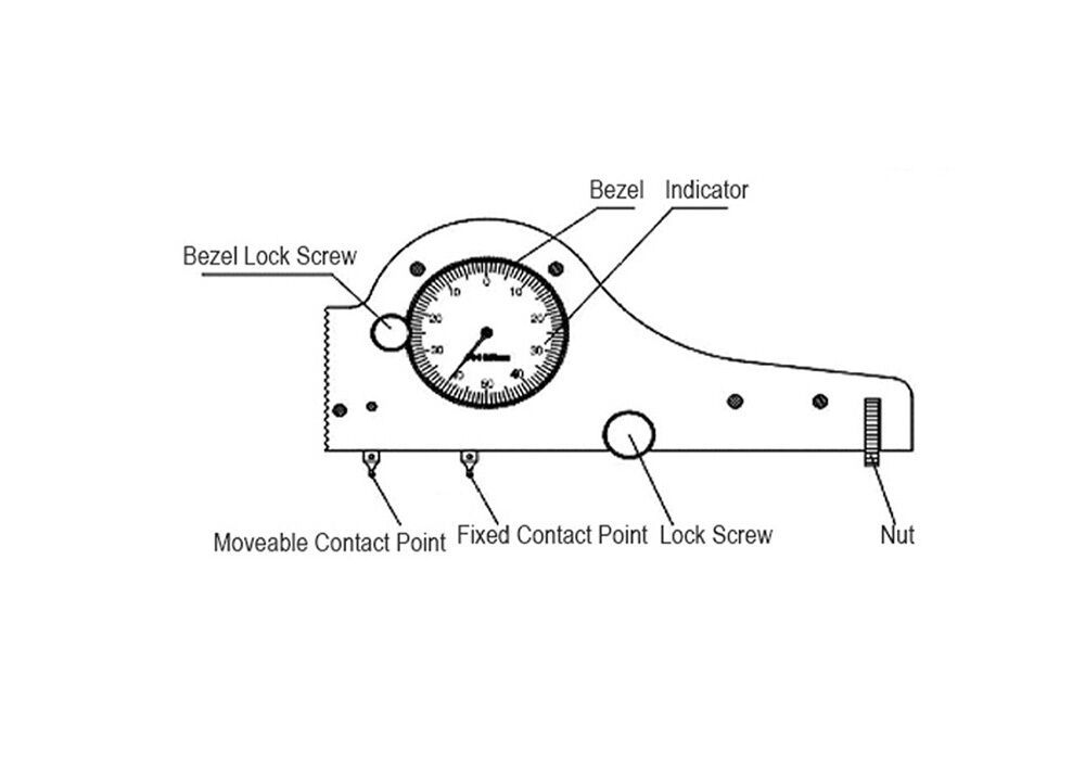 0.5-4in Petroleum Oil Pipe External Thread Pitch Lead Gauge Measuring Instrument