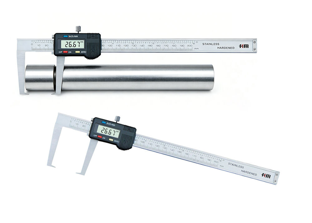 0-300mm/0-12" Flat Head External Groove Digital Caliper Special Digital Caliper 0.01mm/0.0005" High Resolution